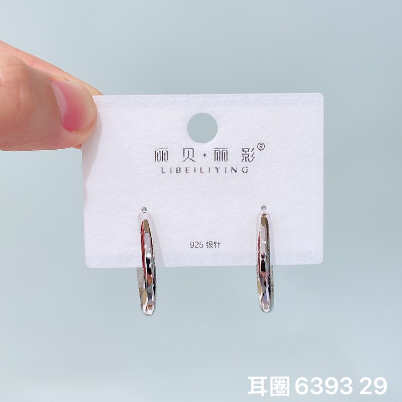 Libelly Shadow 925 シルバー針韓国のシンプルなコールドスタイルイヤリング多用途メタルツイストレディースイヤリング|undefined