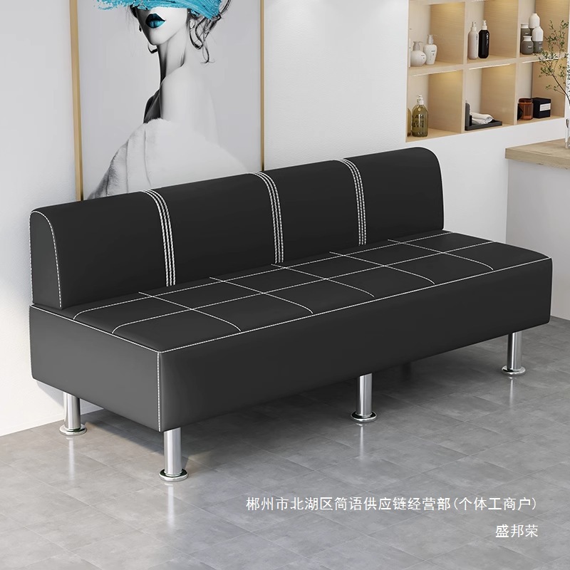 Fábrica directa salón de peluquería sofá salón de peluquería sofá de espera sofá salón de peluquería rojo invitados silla de espera image 4