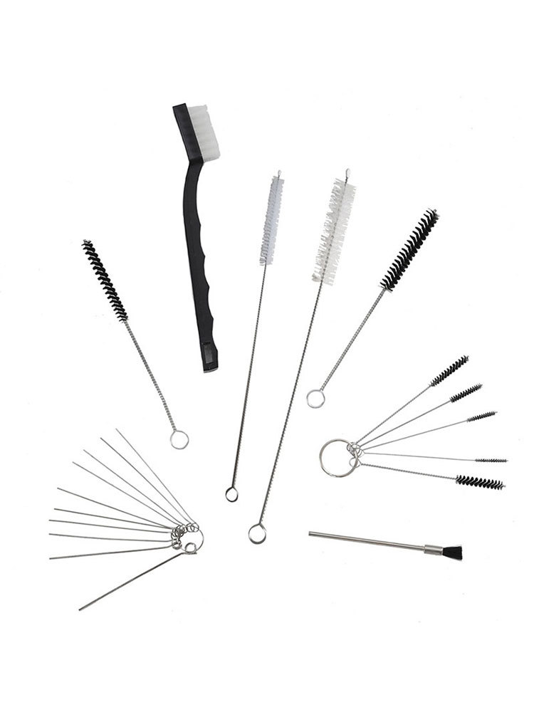 17件套 空气喷枪清洁套件汽车油漆喷漆枪清洗套装 去除杂质 顶针