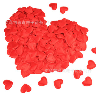 32mm Valentine's Day Heart-Shaped Petals, Wedding Hand-Thrown Flowers, Wedding Gifts, Heart Press Bed Sprinkled Flowers, Sponge Lace