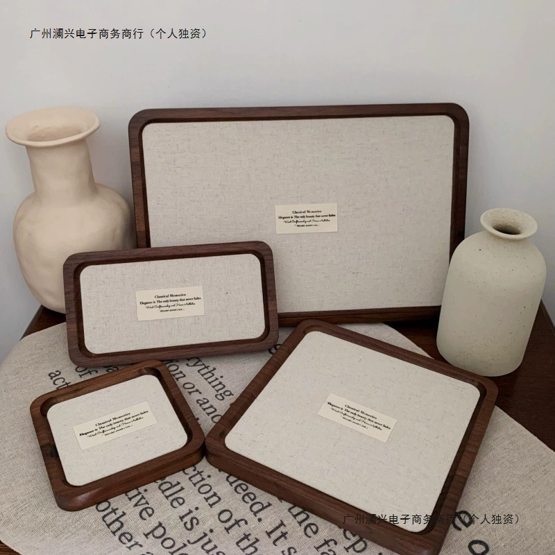 Деревянный поднос для ювелирных изделий, деревянный поднос для демонстрации ожерелья с кольцом для ювелирных изделий, поднос для ювелирных изделий из цельного дерева, реквизит для фотографий