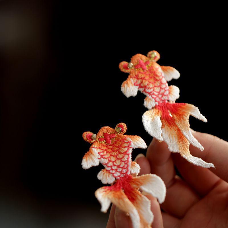 Tang Ti Fu Yun Koi Clip Hair Clip Side Clip Women's Antique Cheongsam Hanfu Hair Accessories Back Head Hairpin Tang Ti Fu Yun Koi Clip Hair Clip Side Clip Women's Antique Cheongsam Hanfu Hair Accessories Back Head Hairpin