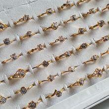 新款单颗锆石戒指百搭经典款热卖求婚六爪克拉钻戒开口可调节指环