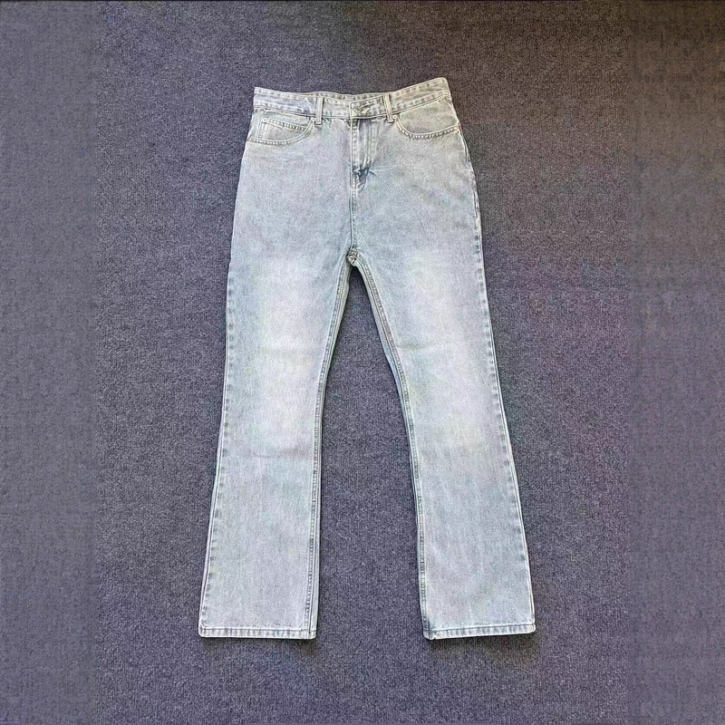 Cleanfit Ice Blue 517 Style Washed Retro Jeans Slightly Flared Old Vibe Style Kennijima Same Style