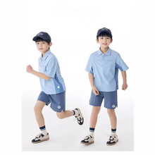 儿童夏季polo衫青少年男童短袖上衣高尔夫网球衫女孩运动宽松短袖