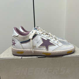 韩国原单24黄金鹅新色淡紫色拼色脏脏鞋紫气东来内增高拼色休闲鞋