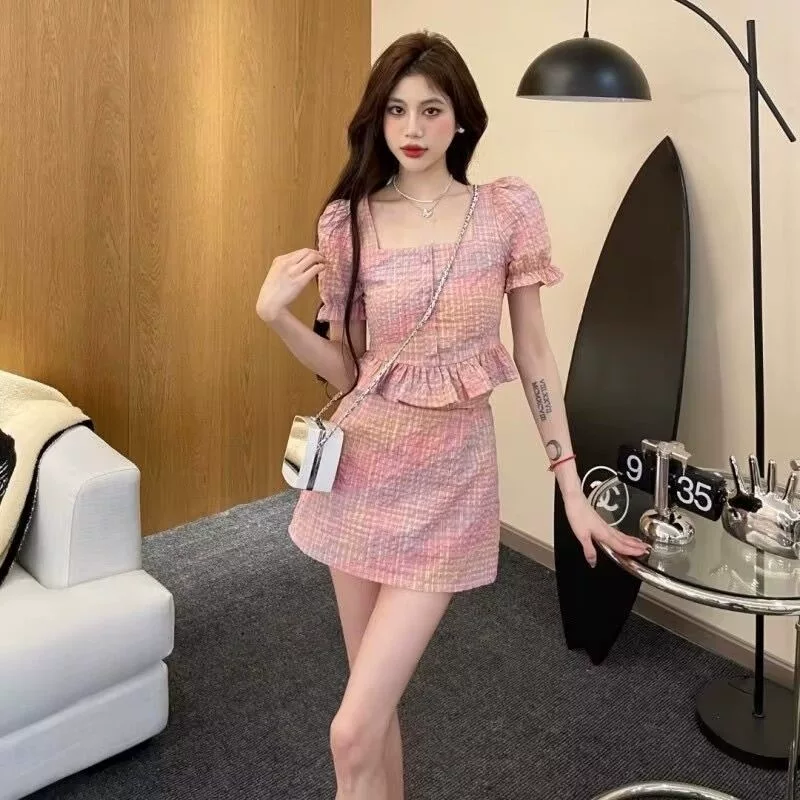 Летний радужный модный комплект, яркий запоминающийся стиль