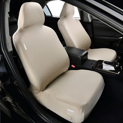 Elastic car seat cover made of ice Universal seat cover - cooling-light-brown-front-row-b-style-seat-cover-1-piece-one-size-fits-all-universal