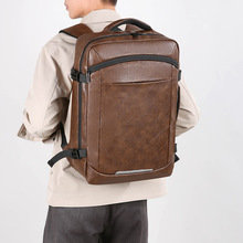 跨境新款多功能时尚皮膜双背商务背包学生旅行潮流手提电脑双肩包