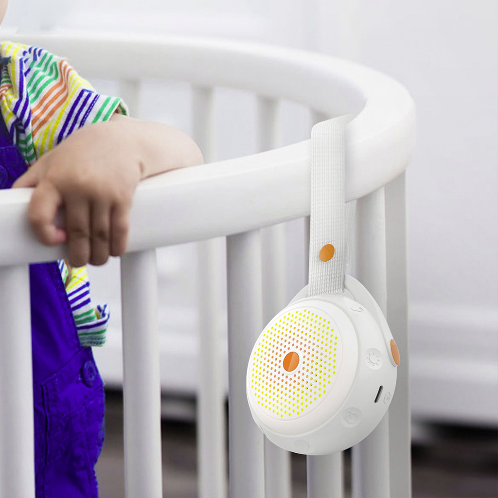 Portátil blanco ruido sueño ayuda bebé sueño ayuda artefacto batería incorporada LED respiración noche luz transfronteriza