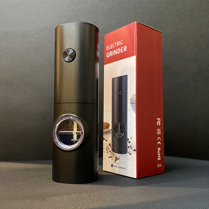 Procesamiento de herramientas domésticas transfronterizas de LOGO personalizadas, molinillo de pimienta de sal marina automático multifuncional, molinillo eléctrico