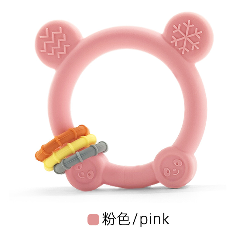 Nuevo juguete de mordida para bebés, mordedor de silicona
