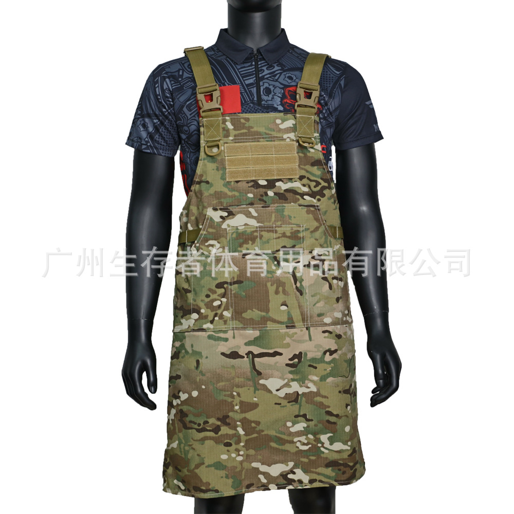 Fuente transfronteriza Técnico Técnico Equipo de usuario masculino y femenino Picnic Resistente al desgaste Téctico Viento Camuflaje delantal