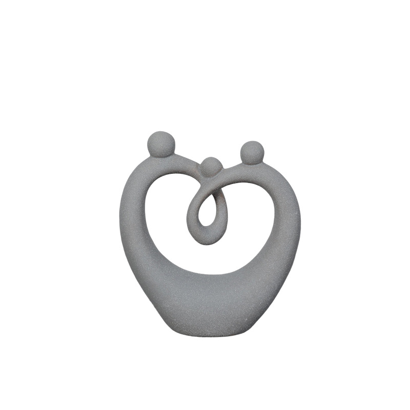 Arte abstracto cerámica carácter pareja decoración pasillo estudio decoración hogar Modelo de la habitación artesanía