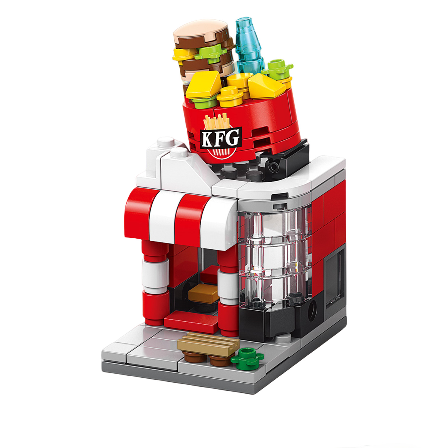 [Envío gratis] Compatible con bloques de construcción de Lego Street View Juguetes para niños Rompecabezas de bloques de construcción de partículas pequeñas Juguetes de jardín de infantes