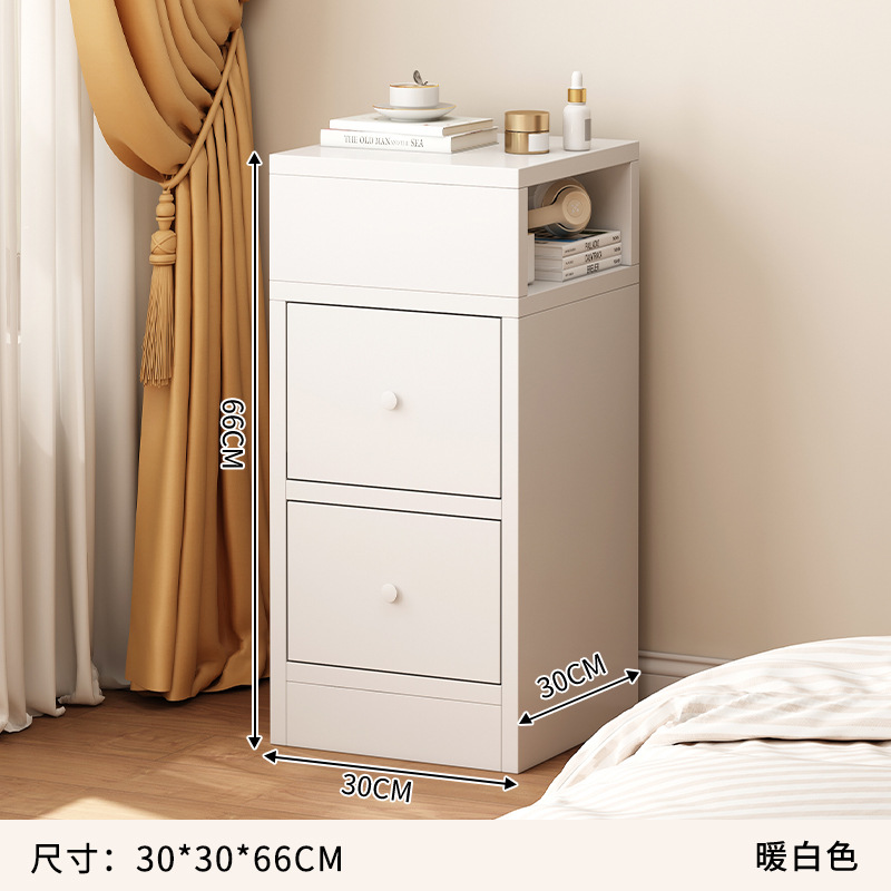 더블 서랍 30*30*66 따뜻한 흰색