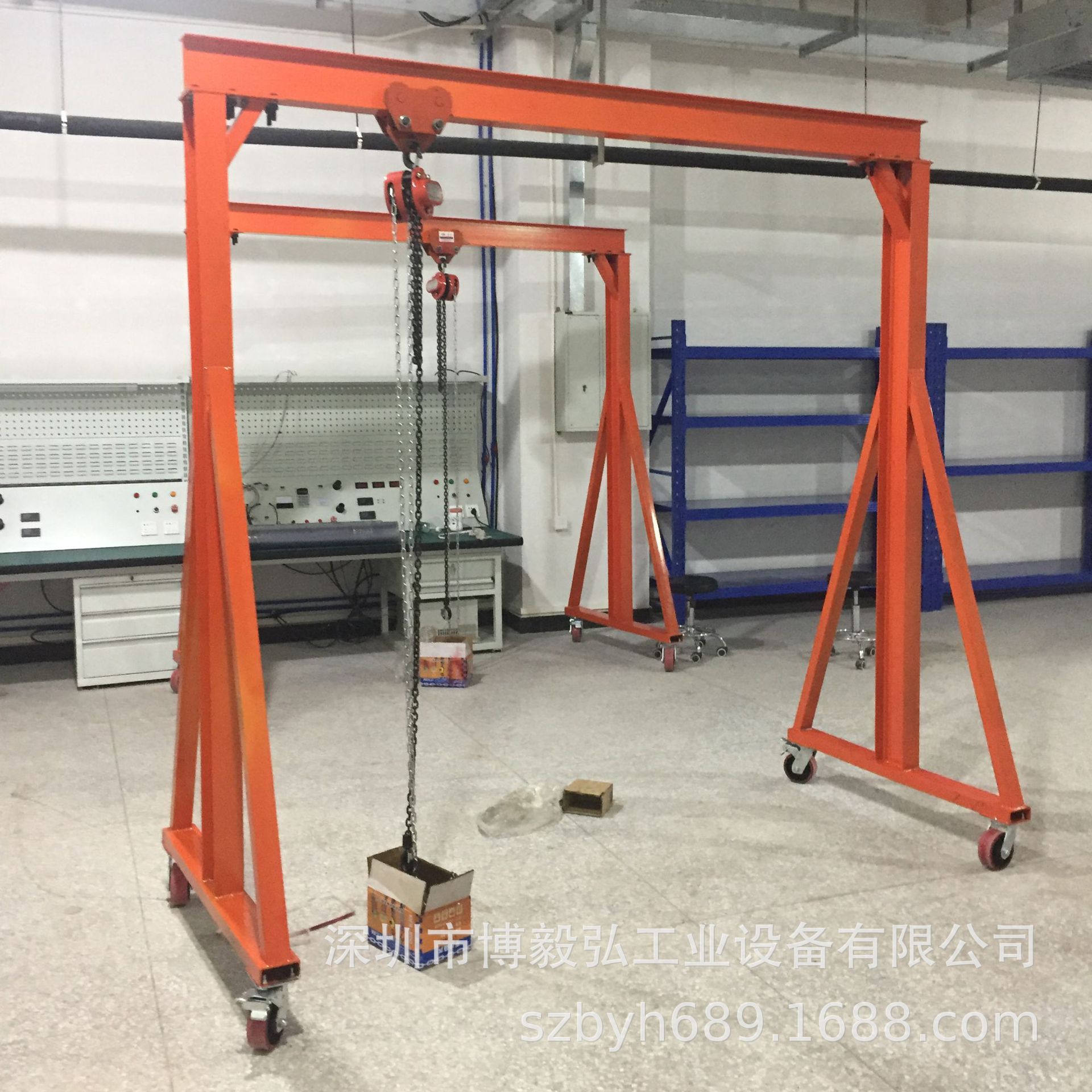 仓库生产车间简易小型手推移动龙门吊0.5T2T电动移动龙门架万向轮