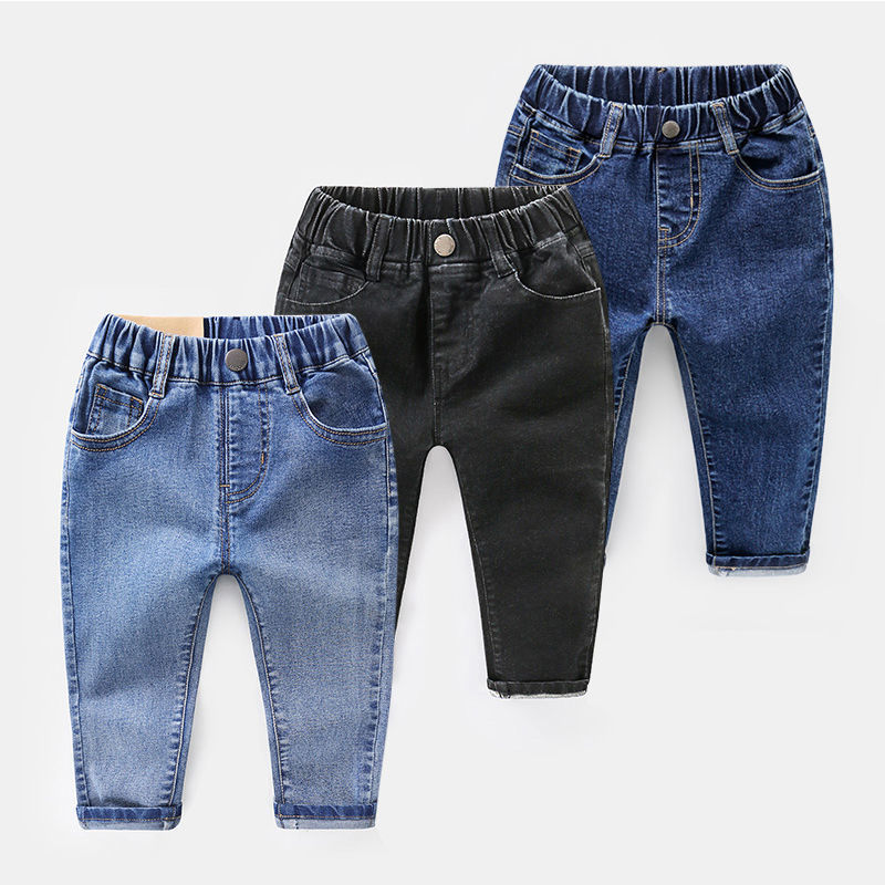 Hombres y niñas, jeans para bebés, pantalones casuales para niños, primavera y otoño, nuevos pantalones para niños sueltos y guapo, pantalones rectos para niños