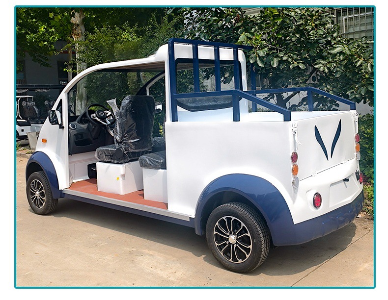 Electric Patrol Pickup Truck for Scenic Spots, Campus, Dual-Purpose Pickup Truck for Passenger and Cargo, Urban Management and Security Duty Pickup Truck