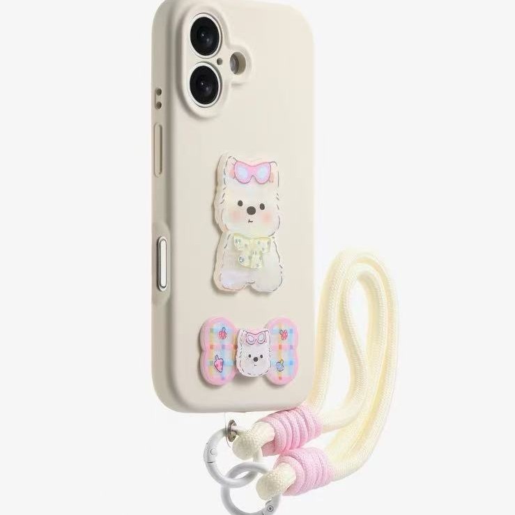 Parche de cordón Puppy-beige-orificio fino líquido wjs4