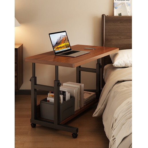 Movable Computer Table Bedroom Home Bedside Table Learning Writing Office Simple Wheeled Desk Lift Small Table