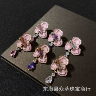 14K��ɫ��Ů�۵����ʯ���䱳������朴������diyˮ���Ʒ���