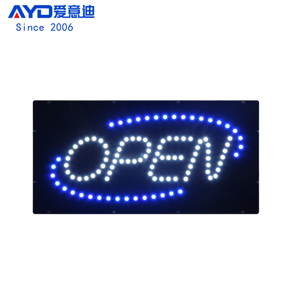 厂家直供LED广告牌灯牌定制 LED Open Sign for Business 48x24cm