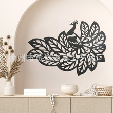 跨境孔雀金属铁艺装饰创意铁皮画墙壁装饰客厅卧室装饰工艺品