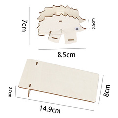 Tech DIY Hedgehog Rolling Down the Slope Wood Ox and Horse Handmade Assembly Fun Model Educational Children's Toy