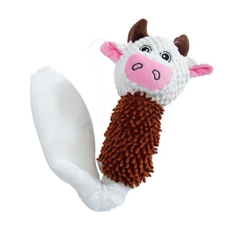 Juguete para mascotas perro molar cuerda de algodón entrenamiento resistente a los mordiscos perros medianos y pequeños que alivian el aburrimiento acompañar el sonido del gato juguete de peluche