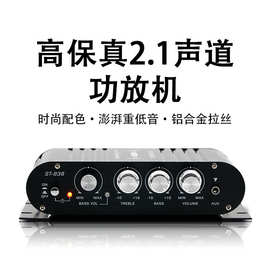 新款12V汽车功放 低音炮功放机家用2.1声道功放超低音热销亚马逊