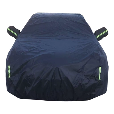 Cross-border 190T car clothing sunscreen and rainproof sunshade polyester taffy Oxford cloth car cover full cover car clothing cover full car (Car clothing) - s-black