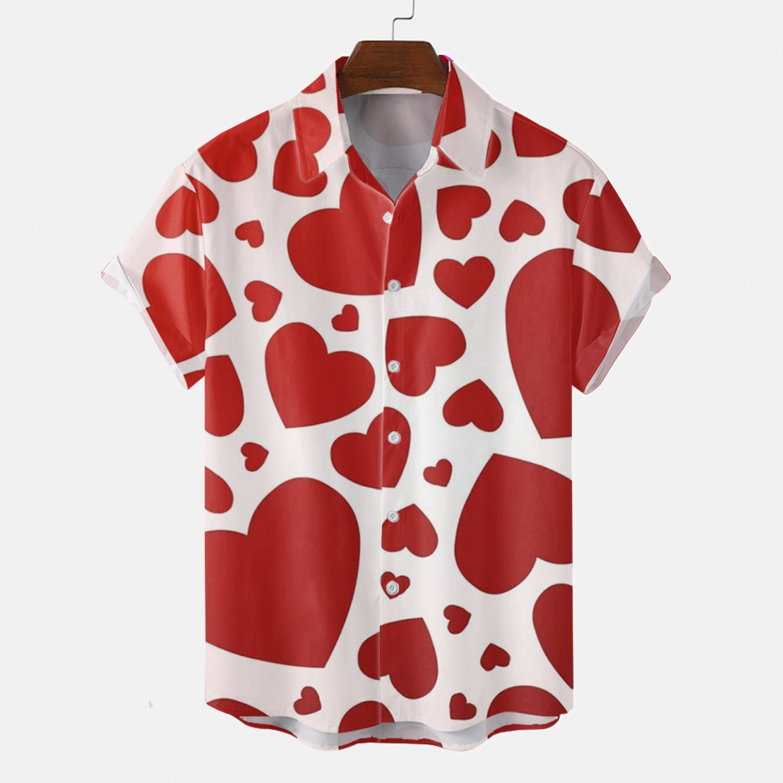 3d love blusa de manga corta con estampado digital, cita romántica, camisa de un solo pecho transpirable de estilo casual de todo fósforo MB1