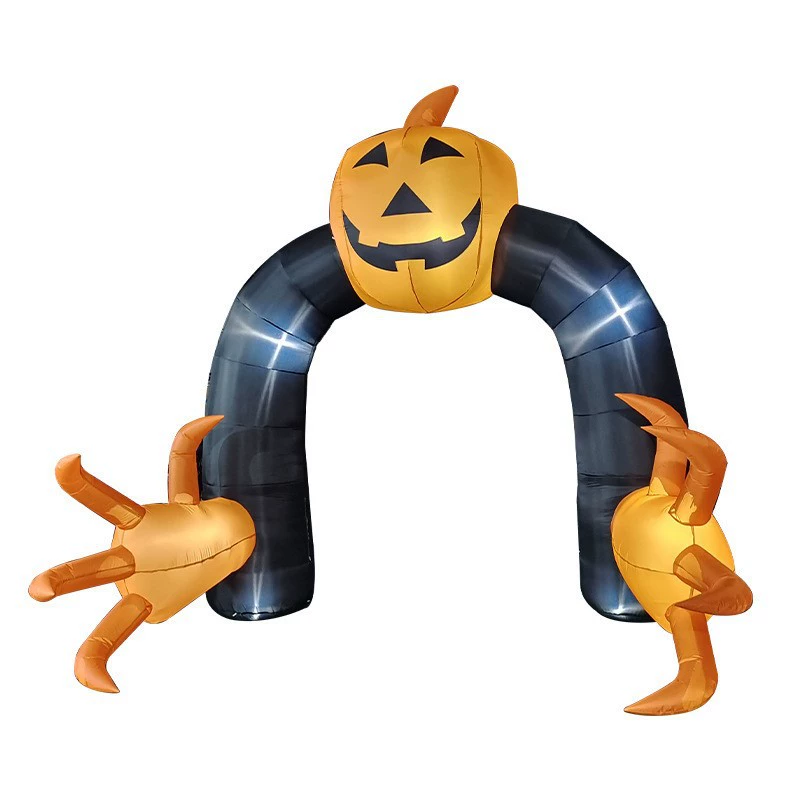 Заводская поставка Хэллоуин надувной светящейся арки разнообразный стиль регулируемый цвет светодиодный свет двор рождественские украшения