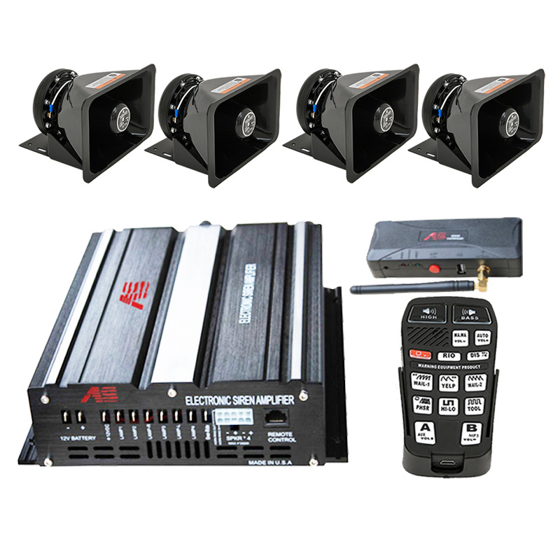 Wireless siren horn amplifier, loudspeaker, high-frequency speaker, 1200W alarm, A10R5-2 + square horn