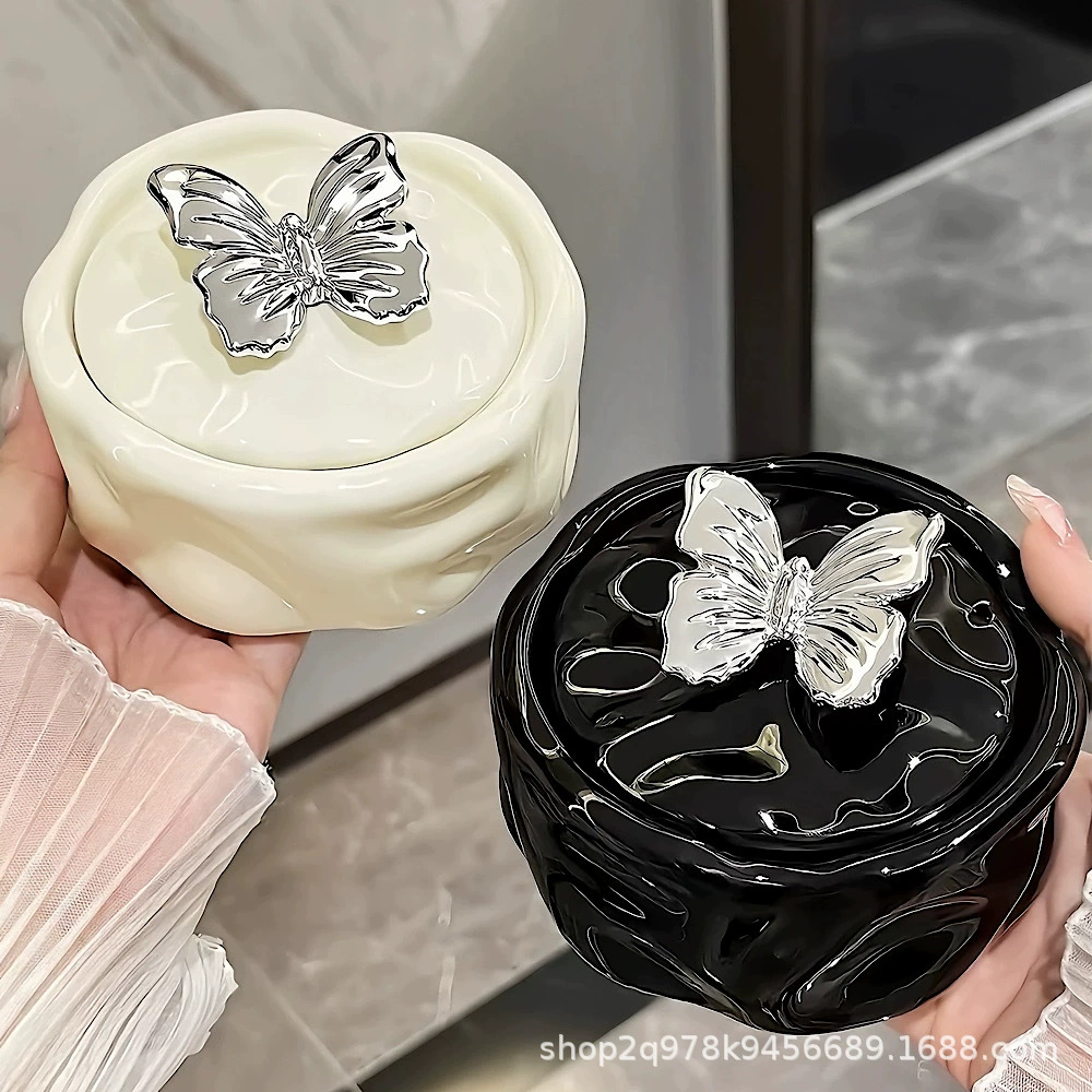 Креативные ремесла трехмерная бабочка чашка крышка бамбуковая крышка конфеты коробка пепельница стеклянная банка ручка ювелирные украшения аксессуары