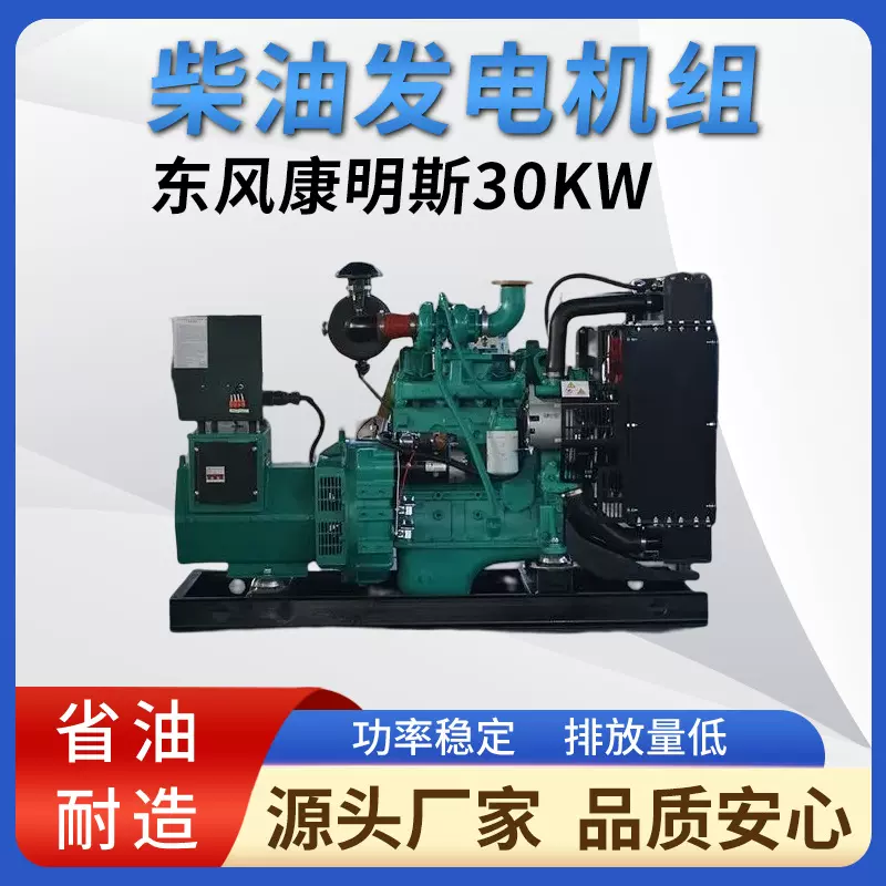 东风康明斯30KW柴油发电机组无刷发电小功率发电机厂家直发发动机