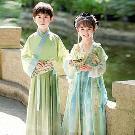汉服男童2025新款女童儿童古装国学春季古风帅气唐装演出服春夏款