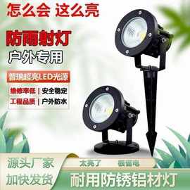 射灯户外防水照树灯led景观亮化庭院花园地灯室外投光插地草坪灯