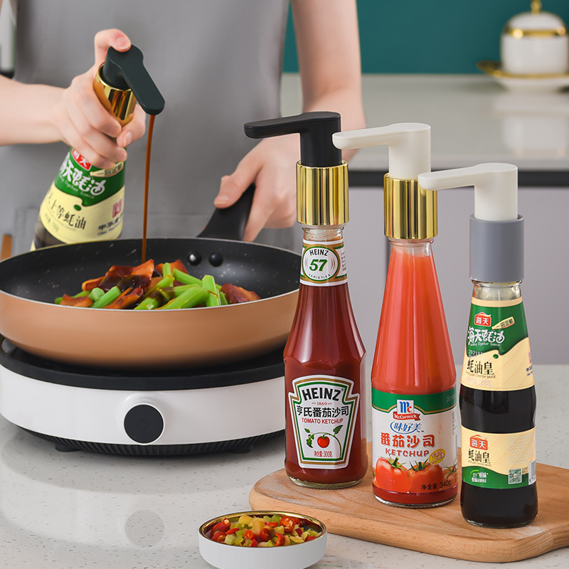 Насадка-дозатор для кухонной бутылки, съемный насос-помпа для масла, соуса, соевого соуса, для повседневного использования