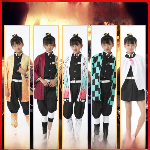 Cross-border source children's set Demon Slayer: Kimetsu no Yaiba Kanao Tsuyuri cosplay costume Japanese anime