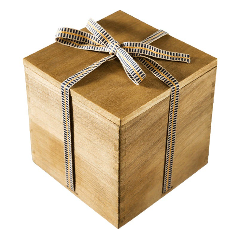 Деревянная коробка в стиле ретро, старинная деревянная коробка павловния, подарочная коробка, деревянная коробка из цельного дерева, натуральная утолщенная верхняя и нижняя крышка, ремешок, упаковочная коробка, изготовление на заказ