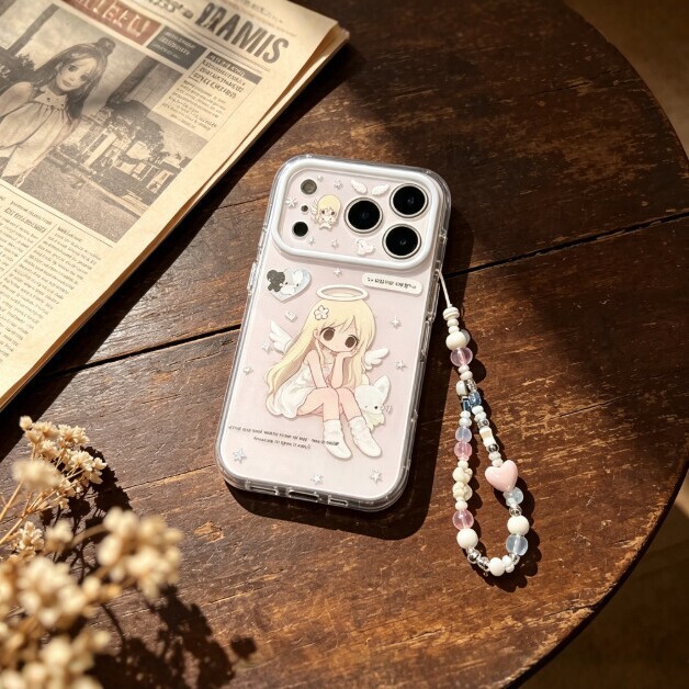 Large heart-shaped window autumn design suitable for Apple 17/16/15/14 Pro Max phone case 13/12/11 soft case