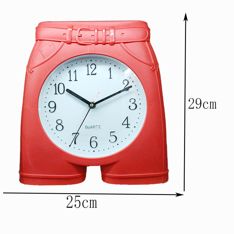 Reloj de pared moderno con diseño cartoon retro - Movimiento de cuarzo silencioso con segundos continuos - Fuente clara - Para decoración personalizada