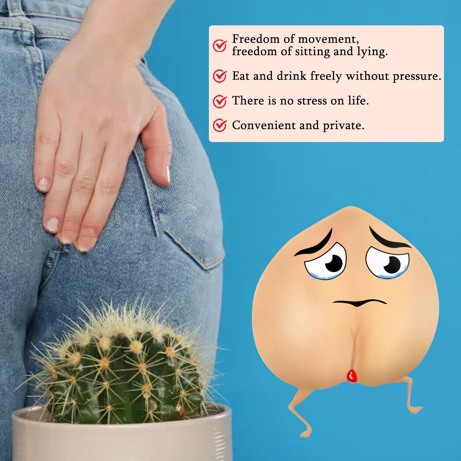 South Moon hemoroīdu noņemšanas kotlešu tūpļa komforta kopšanas ziede, mazina niezi, pietūkumu un sāpes_voghion.com