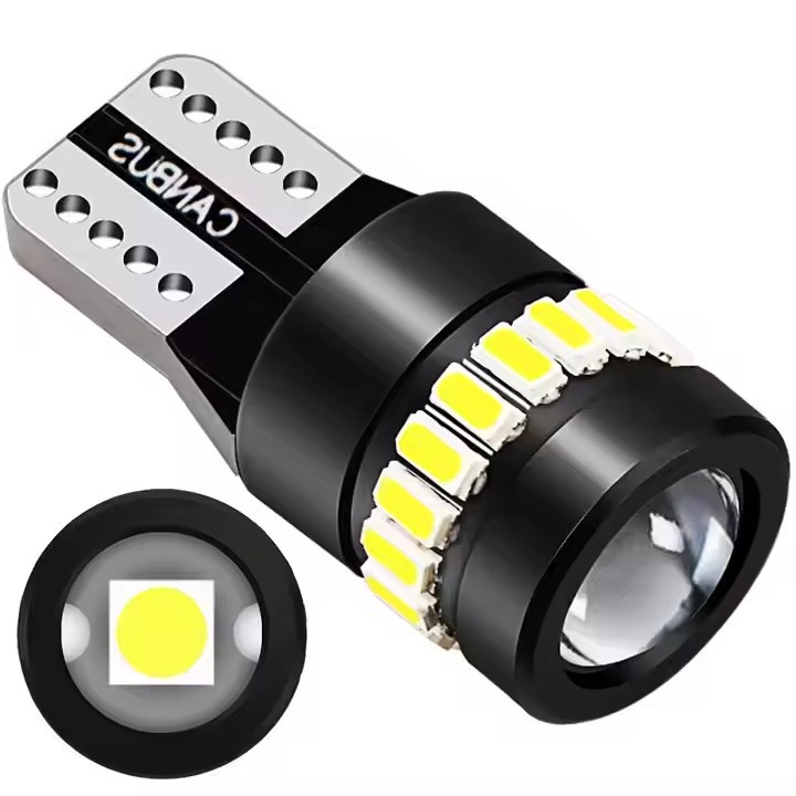 Luces LED para Automóviles Modelo T10 Transfronterizas, 12V24 LED, Luces de Pasillo, Luces Indicadoras de Ancho, Luces de Matrícula con Decodificador, Luces de Instrumentos, Luces de Lectura