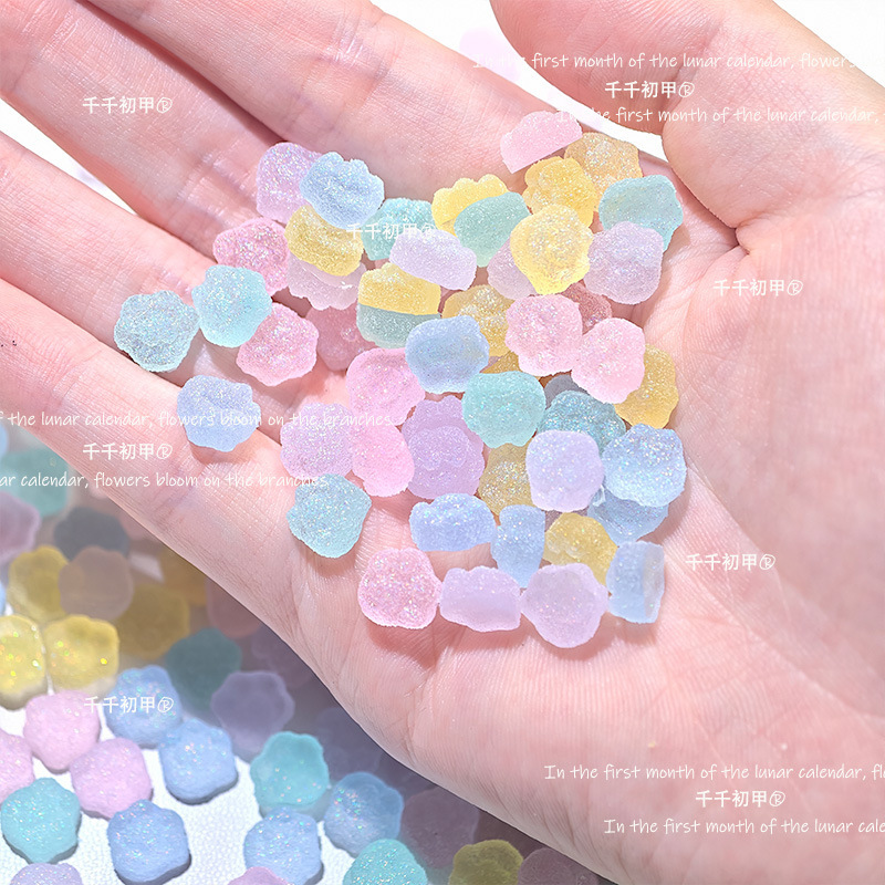 Simulated Frosted Colorful Cat Claw Nail Art Accessories DIY Cream Glue Phone Case Earrings Hair Tie Hair Accessories Resin Parts