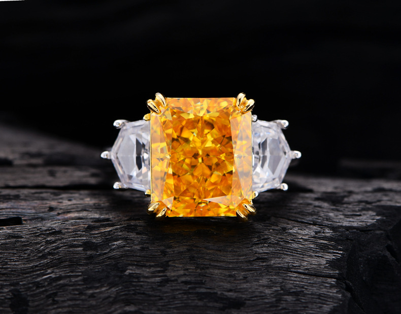 Fashion Geometric Sterling Silver Inlay Zircon Rings 1 Piece