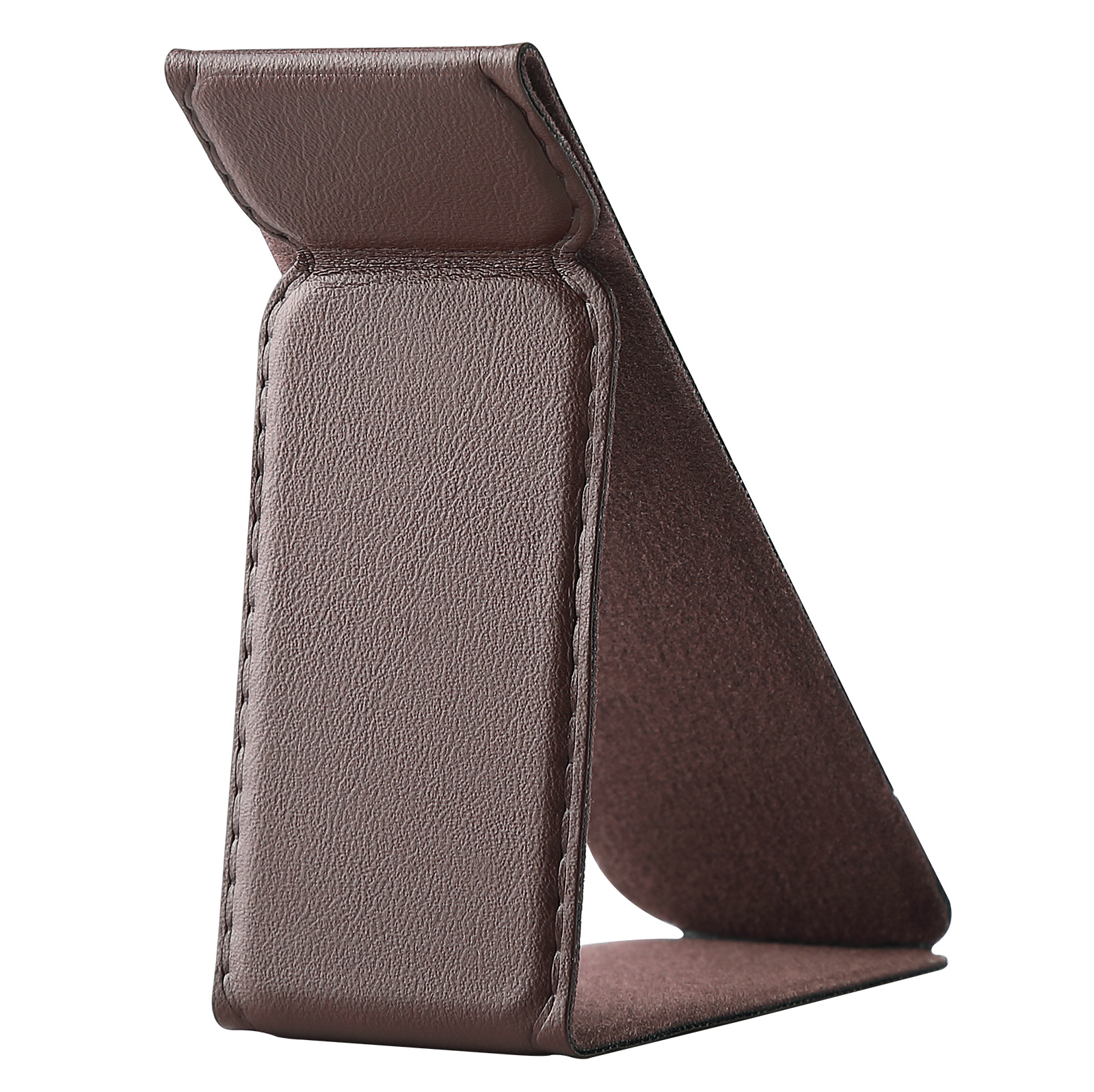 El soporte pequeño de pasta versátil es adecuado para todos los modelos de teléfonos móviles. Soporte de teléfono móvil de cuero PU con patrón de manzana magnético plegable