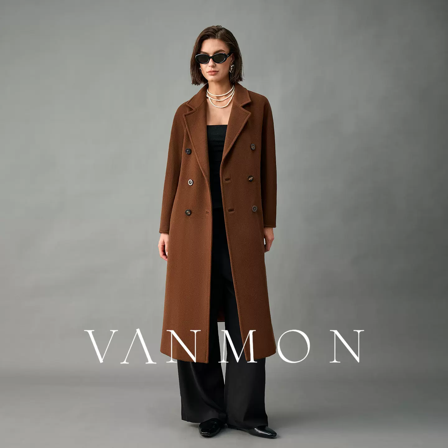 有内衬100小山羊绒大衣女式冬季新款max101801平替高级感毛呢外套